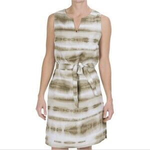 Tommy Bahama Sunrise Lagoon 100% Linen Dress Sleeveless Size Medium